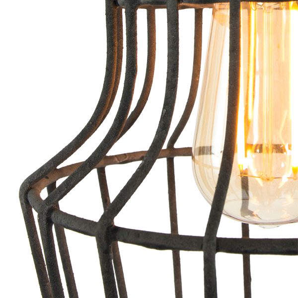 Light & Living Birke hanglamp – In hoogte verstelbaar – E27 (grote fitting) – grijs - Afbeelding 2
