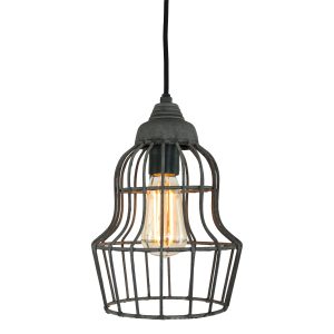 Light & Living Birke hanglamp – In hoogte verstelbaar – E27 (grote fitting) – grijs