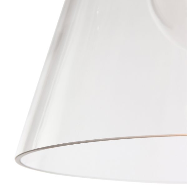 Steinhauer Glass cloak hanglamp – ø 22 cm – In hoogte verstelbaar – E27 (grote fitting) – staal en transparant - Image 7