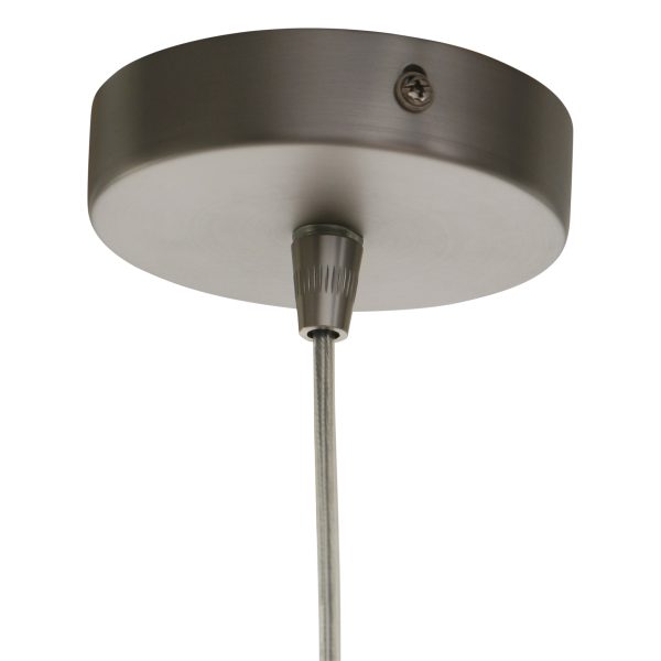 Steinhauer Glass cloak hanglamp – ø 22 cm – In hoogte verstelbaar – E27 (grote fitting) – staal en transparant - Image 3