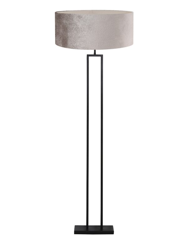 Light & Living Shiva vloerlamp –– zilver en zwart