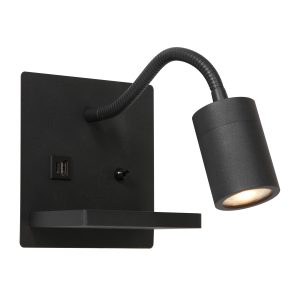 Mexlite Upround wandlamp –– zwart