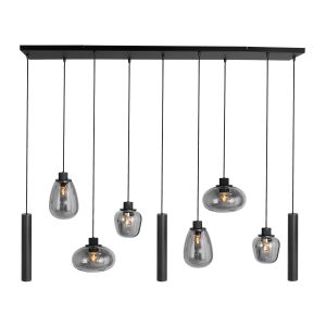 Steinhauer Reflexion hanglamp – In hoogte verstelbaar – E27 + GU10 – smokeglas en zwart