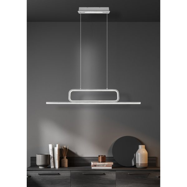 Hanglamp Trio Leuchten Aick aluminium - Image 7