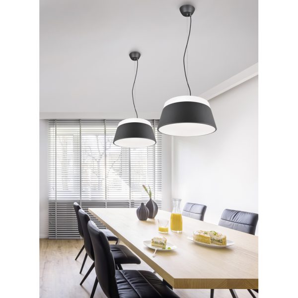 Hanglamp Trio Leuchten Baroness antraciet