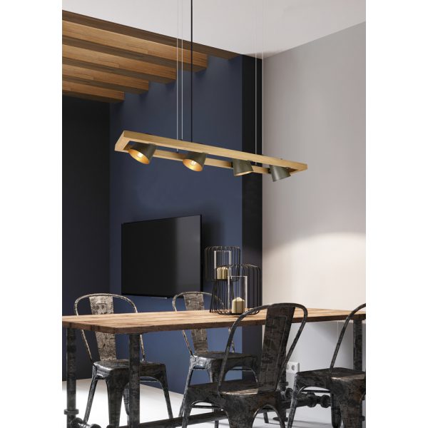 Hanglamp Trio Leuchten Bell  nikkel