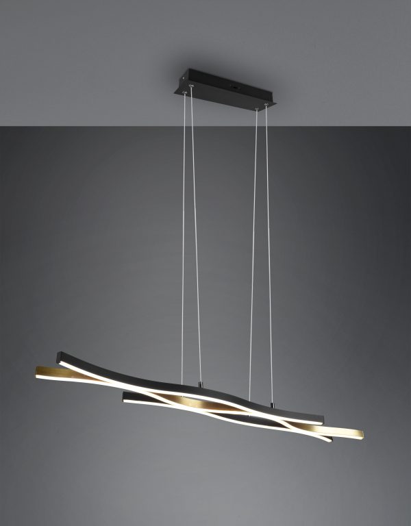 Hanglamp Trio Leuchten Blaze messing - Image 2