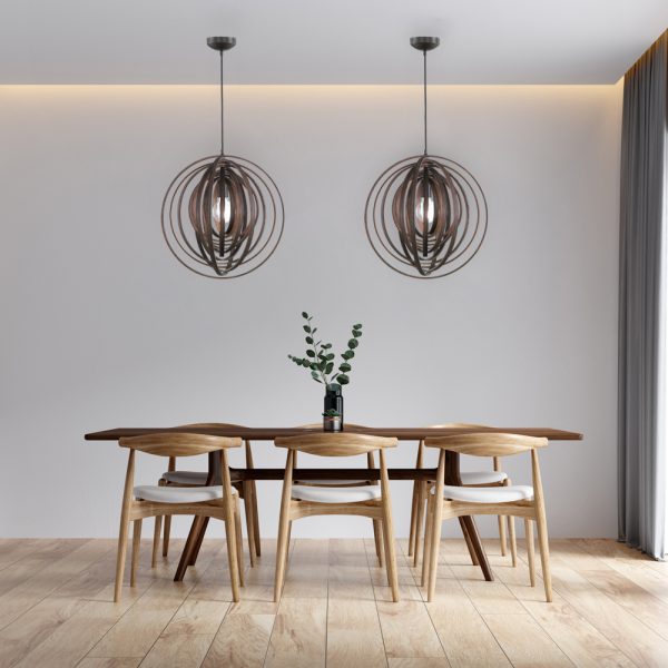 Hanglamp Trio Leuchten Boolan bruin - Image 3