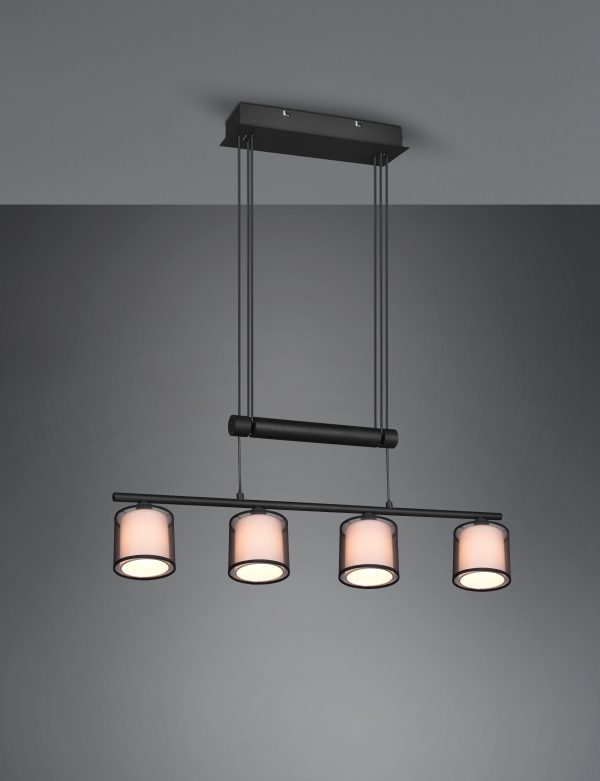 Hanglamp Trio Leuchten Burton zwart - Image 2