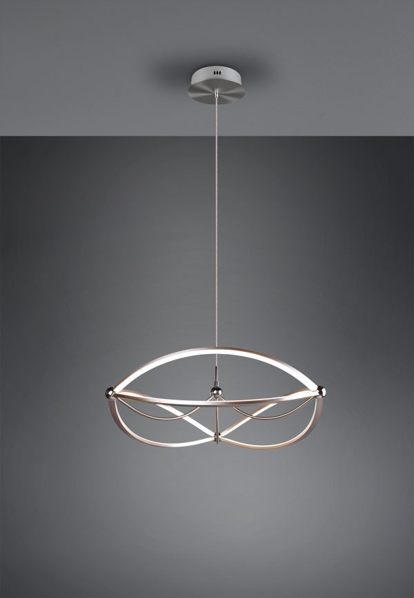 Hanglamp Trio Leuchten Charivari nikkel - Image 2