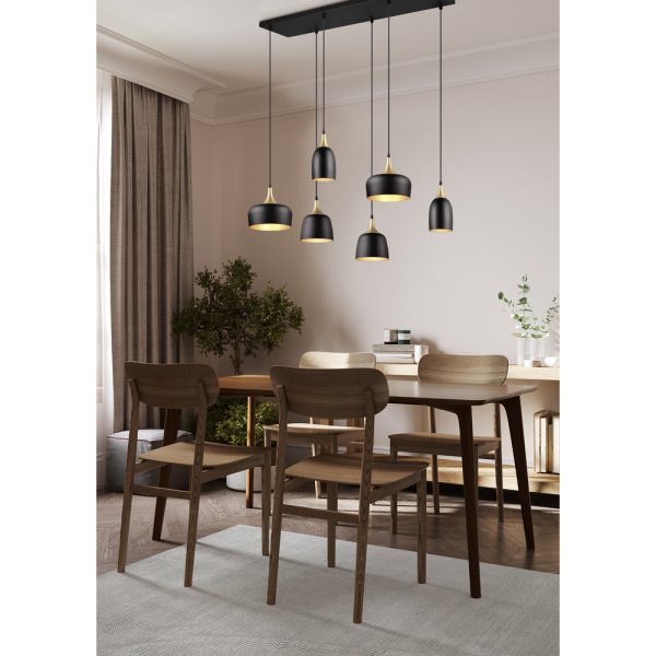 Hanglamp Trio Leuchten Chiraz zwart