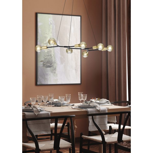 Hanglamp Trio Leuchten Cross zwart