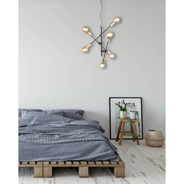 Hanglamp Trio Leuchten Cross zwart