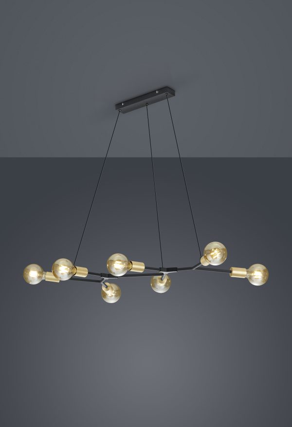 Hanglamp Trio Leuchten Cross zwart - Image 2
