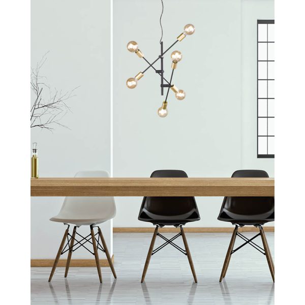 Hanglamp Trio Leuchten Cross zwart - Image 2