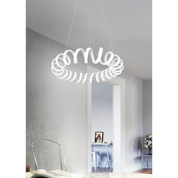 Hanglamp Trio Leuchten Curl wit