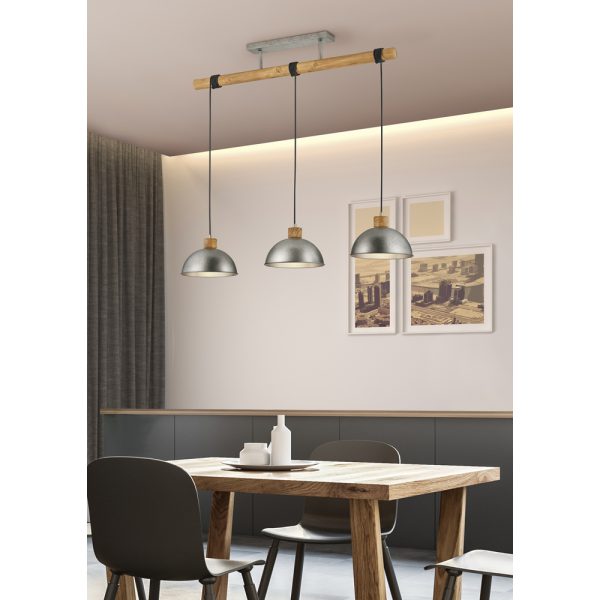 Hanglamp Trio Leuchten Delhi  nikkel