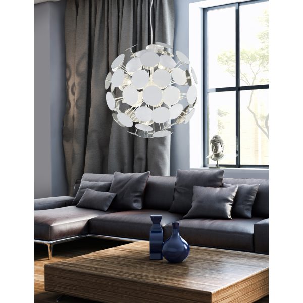 Hanglamp Trio Leuchten Discalgo wit