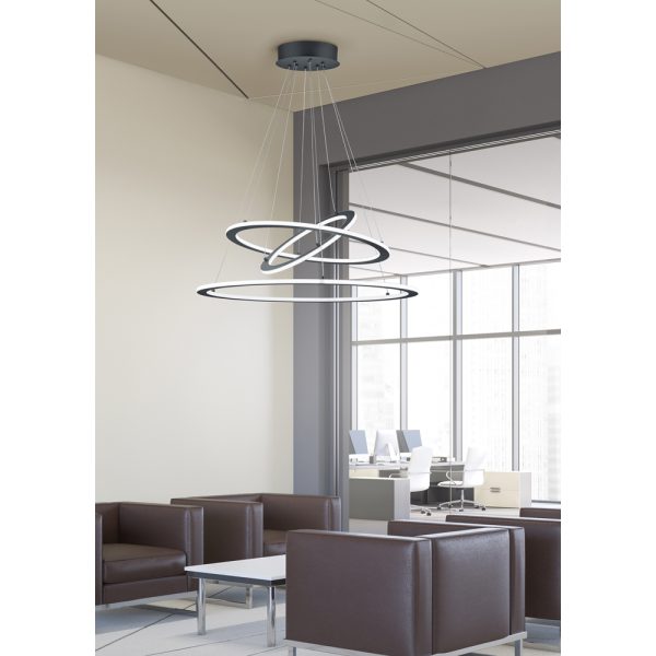 Hanglamp Trio Leuchten Durban antraciet