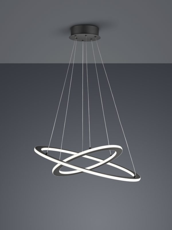 Hanglamp Trio Leuchten Durban antraciet