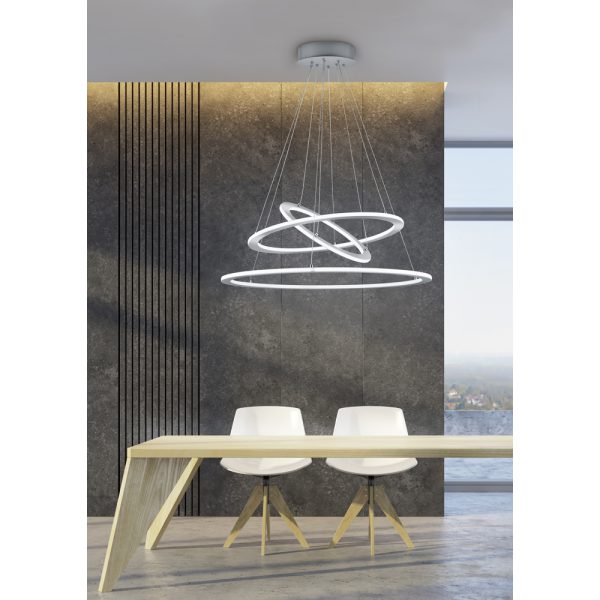 Hanglamp Trio Leuchten Durban nikkel
