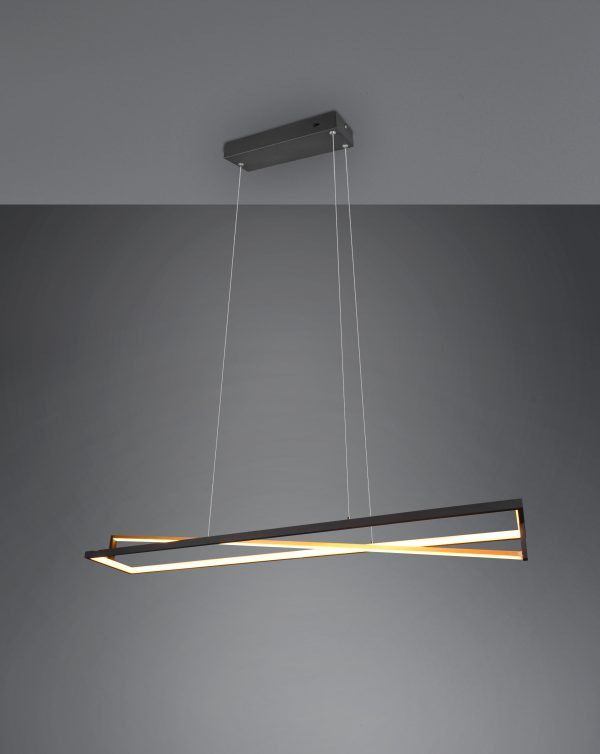 Hanglamp Trio Leuchten Edge zwart - Image 2