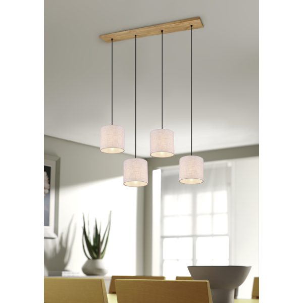 Hanglamp Trio Leuchten Elmau  nikkel