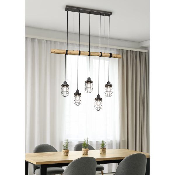 Hanglamp Trio Leuchten Forester  nikkel
