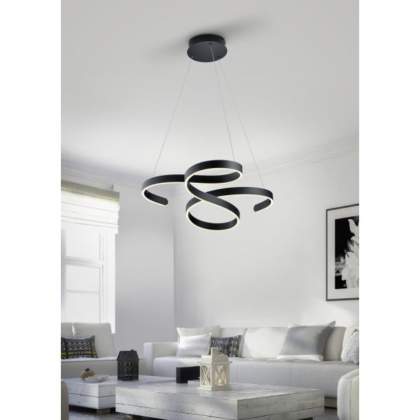 Hanglamp Trio Leuchten Francis antraciet