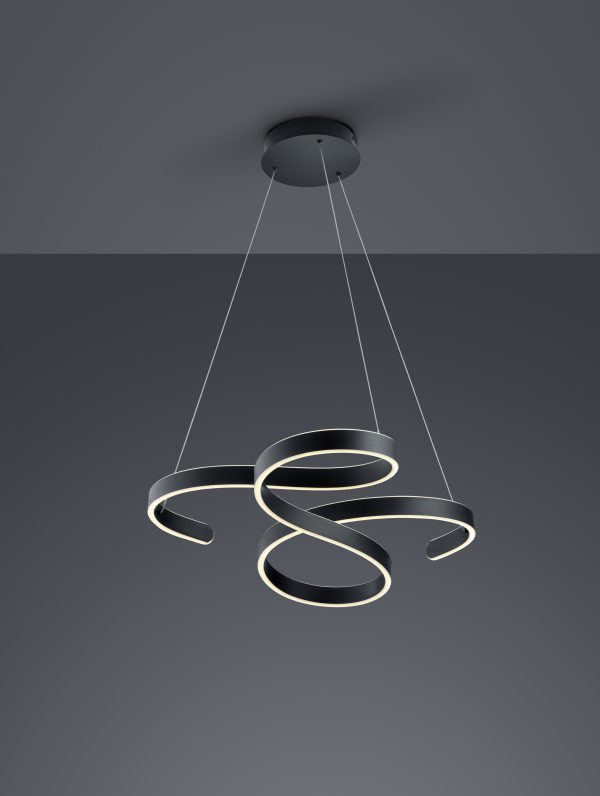 Hanglamp Trio Leuchten Francis antraciet - Image 2