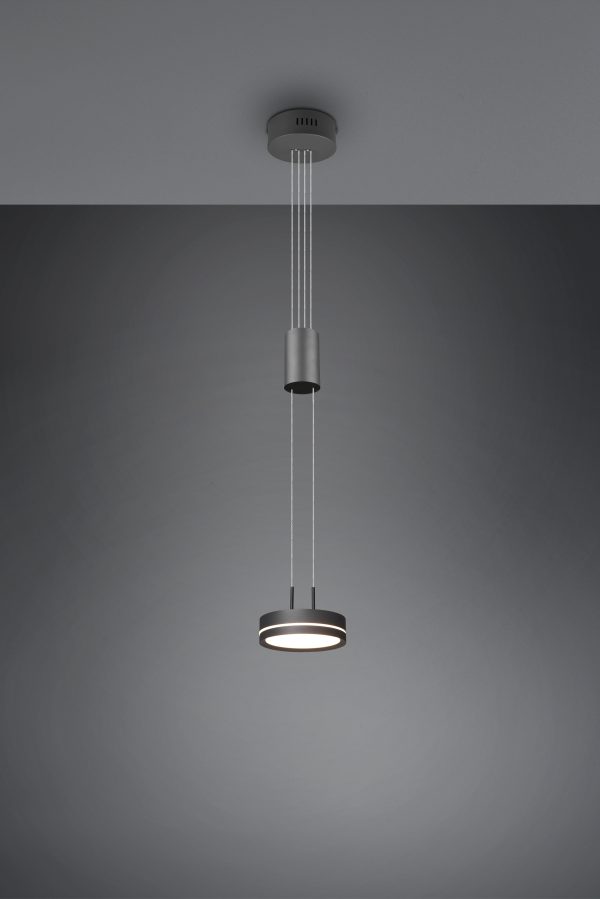 Hanglamp Trio Leuchten Franklin antraciet - Image 2