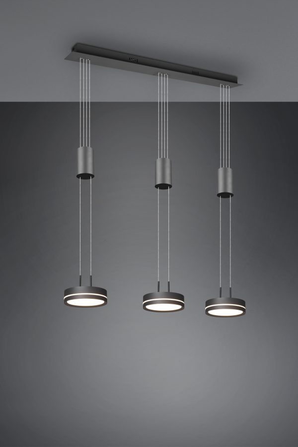Hanglamp Trio Leuchten Franklin antraciet - Image 2