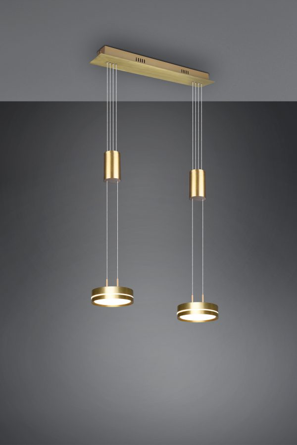 Hanglamp Trio Leuchten Franklin messing - Image 2
