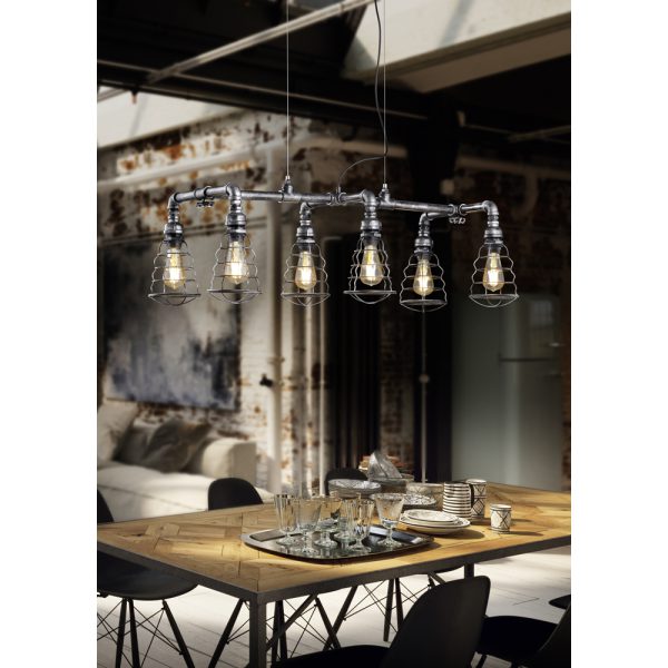 Hanglamp Trio Leuchten Gotham  zilver