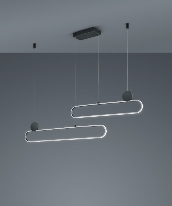 Hanglamp Trio Leuchten Grant aluminium