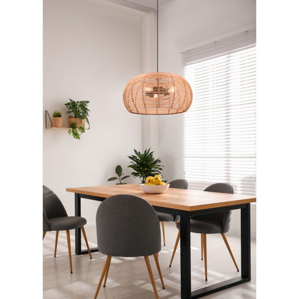 Hanglamp Trio Leuchten Inga hout