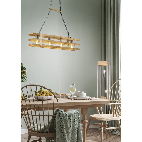 Hanglamp Trio Leuchten Khan  nikkel