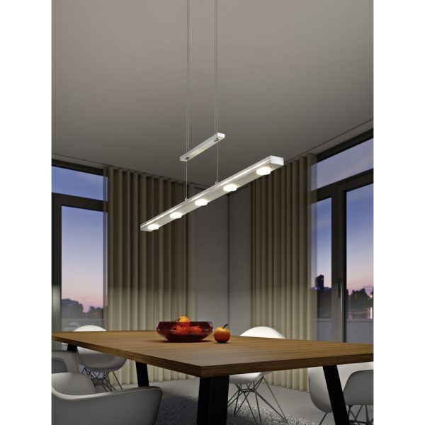Hanglamp Trio Leuchten Lacal nikkel