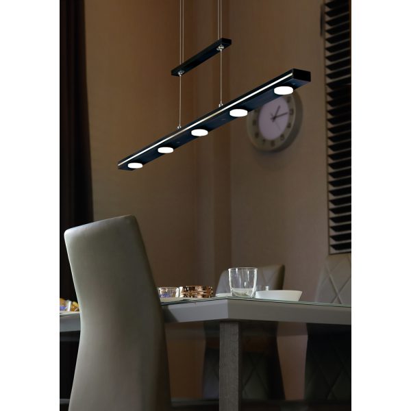 Hanglamp Trio Leuchten Lacal zwart
