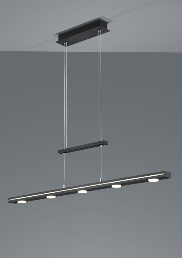 Hanglamp Trio Leuchten Lacal zwart - Image 2