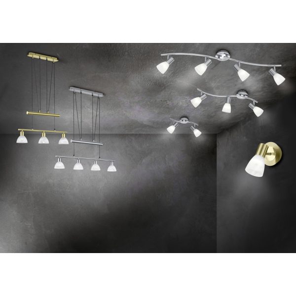 Hanglamp Trio Leuchten Levisto messing