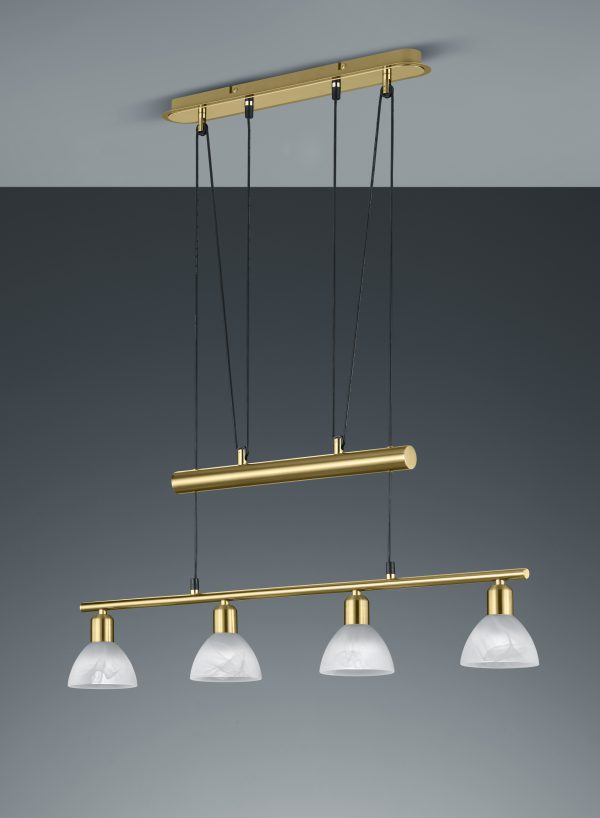 Hanglamp Trio Leuchten Levisto messing