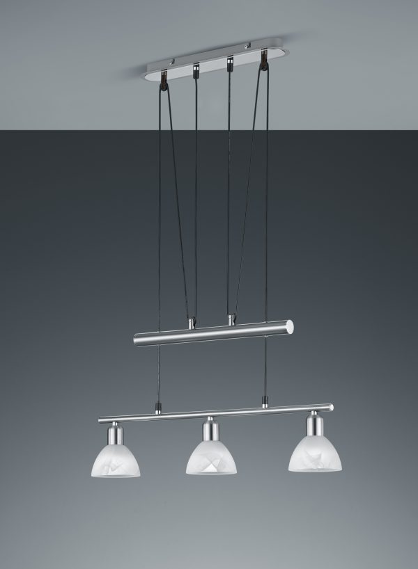 Hanglamp Trio Leuchten Levisto nikkel