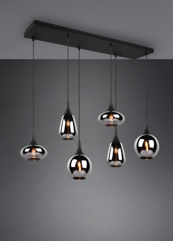 Hanglamp Trio Leuchten Lumina zwart