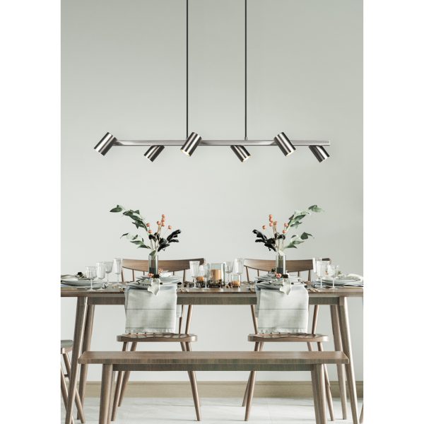 Hanglamp Trio Leuchten Marley nikkel