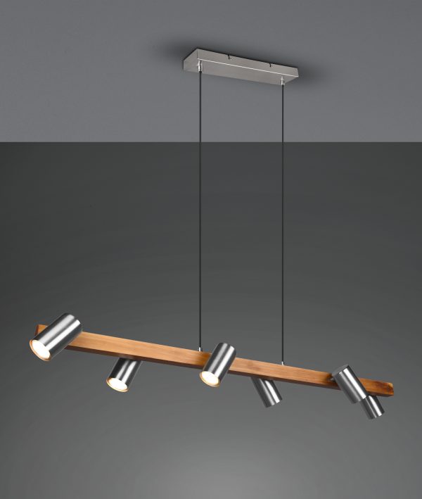 Hanglamp Trio Leuchten Marley nikkel
