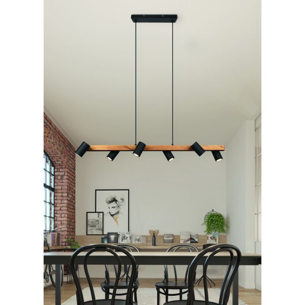 Hanglamp Trio Leuchten Marley zwart