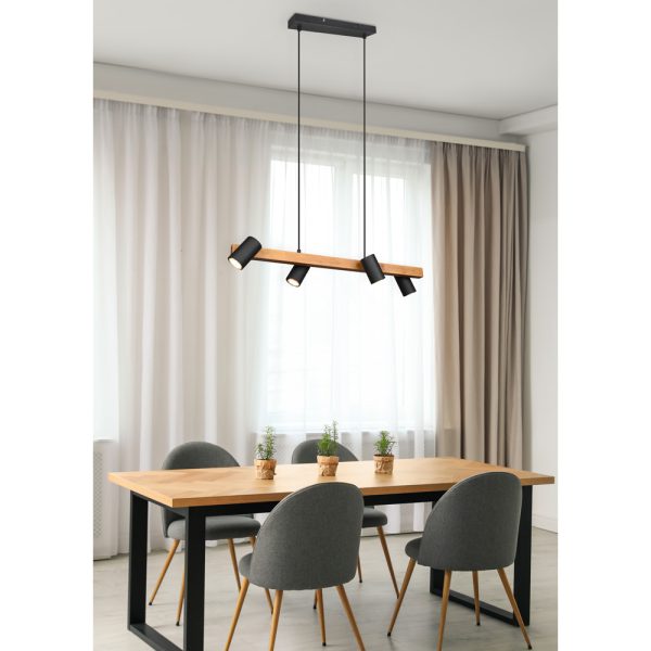 Hanglamp Trio Leuchten Marley zwart