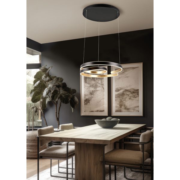 Hanglamp Trio Leuchten Marnie zwart