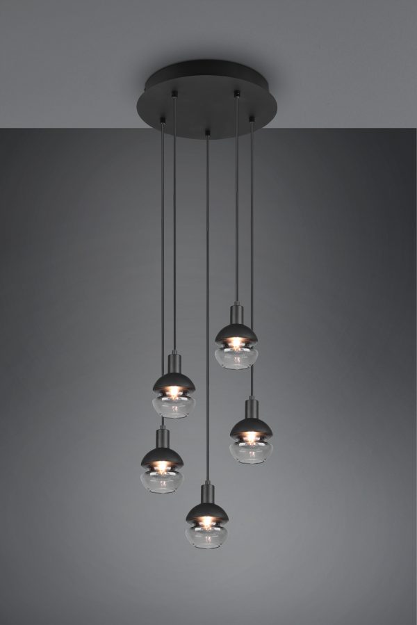 Hanglamp Trio Leuchten Mela zwart - Image 2